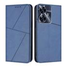 For Realme C55 Strong Magnetic Frosted Flip Leather Phone Case(Royal Blue) - 1