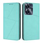 For Realme C55 Strong Magnetic Frosted Flip Leather Phone Case(Light Blue) - 1