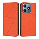 For Realme C63 4G Strong Magnetic Frosted Flip Leather Phone Case(Orange) - 1