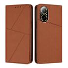 For Realme C67 4G Strong Magnetic Frosted Flip Leather Phone Case(Coffee Color) - 1