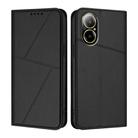 For Realme C67 4G Strong Magnetic Frosted Flip Leather Phone Case(Black) - 1