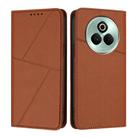 For Realme P3 Pro 5G Strong Magnetic Frosted Flip Leather Phone Case(Coffee Color) - 1