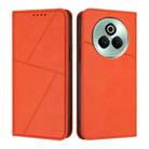 For Realme P3 Pro 5G Strong Magnetic Frosted Flip Leather Phone Case(Orange) - 1