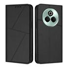 For Realme P3 Pro 5G Strong Magnetic Frosted Flip Leather Phone Case(Black) - 1