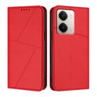 For Realme P3 Ultra Strong Magnetic Frosted Flip Leather Phone Case(Red) - 1