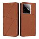 For Realme GT 7 5G India Strong Magnetic Frosted Flip Leather Phone Case(Coffee Color) - 1
