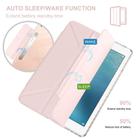 For iPad 9.7 2017 / Air Detachable Backshell Folding Holder Smart Tablet Leather Case(Pink) - 3