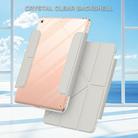 For iPad 9.7 2018 / 2017 / Air 2 / Air Detachable Backshell Folding Holder Smart Tablet Leather Case(Grey) - 2
