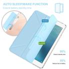 For iPad 9.7 2017 / Air Detachable Backshell Folding Holder Smart Tablet Leather Case(Light Blue) - 3