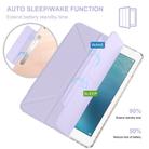 For iPad 9.7 2018 / 2017 / Air 2 / Air Detachable Backshell Folding Holder Smart Tablet Leather Case(Purple) - 3