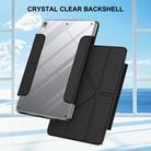 For iPad 10.2 2021 / 2020 / 2019 / Air 2019 Detachable Backshell Folding Holder Smart Tablet Leather Case(Black) - 2