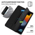 For iPad 10.2 2021 / 2020 / 2019 / Air 2019 Detachable Backshell Folding Holder Smart Tablet Leather Case(Black) - 3