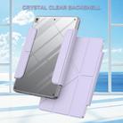 For iPad 10.2 2021 / 2020 / 2019 / Air 2019 Detachable Backshell Folding Holder Smart Tablet Leather Case(Purple) - 2