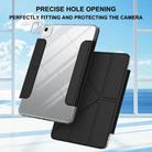 For iPad Air 11 2025 / 2024 / Air 5 / Air 4 Detachable Backshell Folding Holder Smart Tablet Leather Case(Black) - 2
