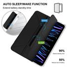 For iPad Air 11 2025 / 2024 / Air 5 / Air 4 Detachable Backshell Folding Holder Smart Tablet Leather Case(Black) - 3