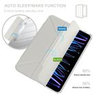 For iPad Air 13 2025 / 2024 / Pro 12.9 2018 Detachable Backshell Folding Holder Smart Tablet Leather Case(Grey) - 3