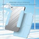For iPad Air 13 2025 / 2024 / Pro 12.9 2018 Detachable Backshell Folding Holder Smart Tablet Leather Case(Light Blue) - 2