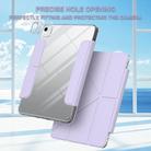 For iPad Air 13 2025 / 2024 / Pro 12.9 2018 Detachable Backshell Folding Holder Smart Tablet Leather Case(Purple) - 2