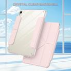 For iPad mini 2024 / 2021 Detachable Backshell Folding Holder Smart Tablet Leather Case(Pink) - 2