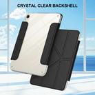 For iPad mini 2024 / 2021 Detachable Backshell Folding Holder Smart Tablet Leather Case(Black) - 2