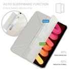 For iPad mini 2024 / 2021 Detachable Backshell Folding Holder Smart Tablet Leather Case(Grey) - 3