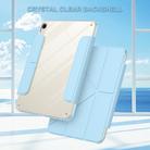 For iPad mini 2024 / 2021 Detachable Backshell Folding Holder Smart Tablet Leather Case(Light Blue) - 2