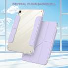 For iPad mini 2024 / 2021 Detachable Backshell Folding Holder Smart Tablet Leather Case(Purple) - 2