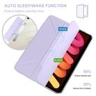 For iPad mini 2024 / 2021 Detachable Backshell Folding Holder Smart Tablet Leather Case(Purple) - 3