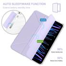 For iPad Pro 11 2024 Detachable Backshell Folding Holder Smart Tablet Leather Case(Purple) - 3