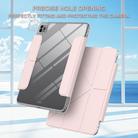 For iPad Pro 12.9 2022 / 2021 / 2020 Detachable Backshell Folding Holder Smart Tablet Leather Case(Pink) - 2