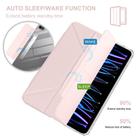 For iPad Pro 12.9 2022 / 2021 / 2020 Detachable Backshell Folding Holder Smart Tablet Leather Case(Pink) - 3