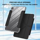 For iPad Pro 12.9 2022 / 2021 / 2020 Detachable Backshell Folding Holder Smart Tablet Leather Case(Black) - 2