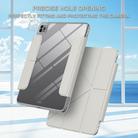 For iPad Pro 12.9 2022 / 2021 / 2020 Detachable Backshell Folding Holder Smart Tablet Leather Case(Grey) - 2