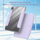 For iPad Pro 12.9 2022 / 2021 / 2020 Detachable Backshell Folding Holder Smart Tablet Leather Case(Purple) - 2