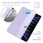For iPad Pro 12.9 2022 / 2021 / 2020 Detachable Backshell Folding Holder Smart Tablet Leather Case(Purple) - 3