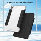 For iPad Pro 13 2024 Detachable Backshell Folding Holder Smart Tablet Leather Case(Black) - 2