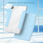 For iPad Pro 13 2024 Detachable Backshell Folding Holder Smart Tablet Leather Case(Light Blue) - 2