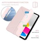 For iPad 2025 / 2022 Detachable Backshell Folding Holder Smart Tablet Leather Case(Pink) - 3