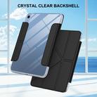 For iPad 2025 / 2022 Detachable Backshell Folding Holder Smart Tablet Leather Case(Black) - 2
