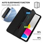 For iPad 2025 / 2022 Detachable Backshell Folding Holder Smart Tablet Leather Case(Black) - 3