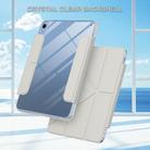 For iPad 2025 / 2022 Detachable Backshell Folding Holder Smart Tablet Leather Case(Grey) - 2