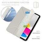 For iPad 2025 / 2022 Detachable Backshell Folding Holder Smart Tablet Leather Case(Grey) - 3