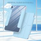 For iPad 2025 / 2022 Detachable Backshell Folding Holder Smart Tablet Leather Case(Light Blue) - 2