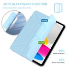 For iPad 2025 / 2022 Detachable Backshell Folding Holder Smart Tablet Leather Case(Light Blue) - 3