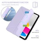 For iPad 2025 / 2022 Detachable Backshell Folding Holder Smart Tablet Leather Case(Purple) - 3