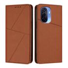 For Huawei Enjoy 50 Strong Magnetic Frosted Flip Leather Phone Case(Coffee Color) - 1