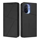 For Huawei Enjoy 50 Strong Magnetic Frosted Flip Leather Phone Case(Black) - 1