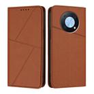 For Huawei Enjoy 50 Pro Strong Magnetic Frosted Flip Leather Phone Case(Coffee Color) - 1
