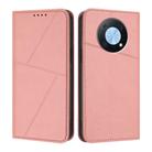 For Huawei Enjoy 50 Pro Strong Magnetic Frosted Flip Leather Phone Case(Pink) - 1