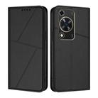 For Huawei Enjoy 70 / nova Y72 Strong Magnetic Frosted Flip Leather Phone Case(Black) - 1